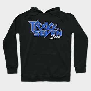 Deep Orange and Blue Track Seven Band Logo Hoodie